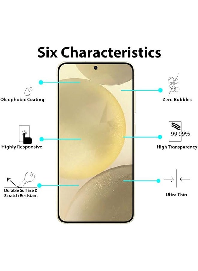 2 Pack Samsung Galaxy S24 FE 5G Screen Protector, 9H Tempered Glass Screen Protector for Samsung Galaxy S24 FE 5G, Full Coverage Bubble-Free Tempered Film, Anti-Scratch Film  - Image 2