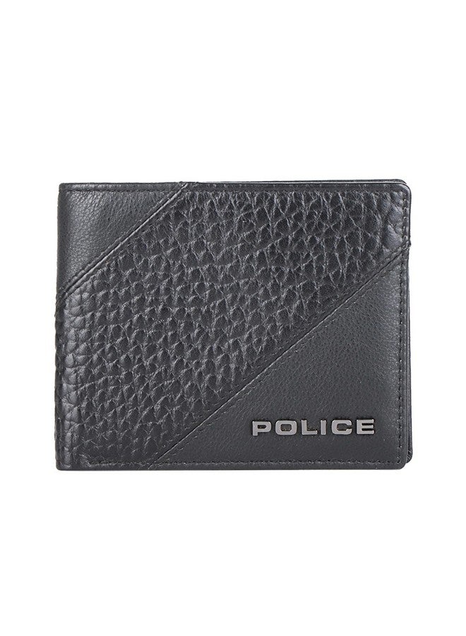 POLICE محفظة رفيعة للرجال من بوليس جومبو | محفظة جلدية مع 8 فتحات بطاقات، 2 قسم للنقود، 2 جيب داخلي - أسود | تصميم فاخر بأسلوب أسطوري - Image 1