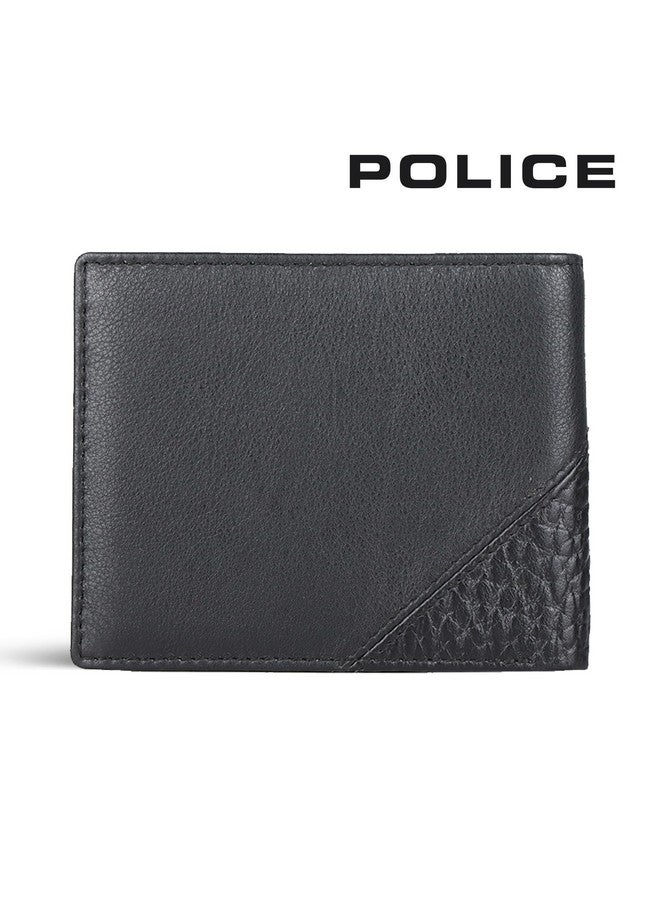 POLICE محفظة رفيعة للرجال من بوليس جومبو | محفظة جلدية مع 8 فتحات بطاقات، 2 قسم للنقود، 2 جيب داخلي - أسود | تصميم فاخر بأسلوب أسطوري - Image 2