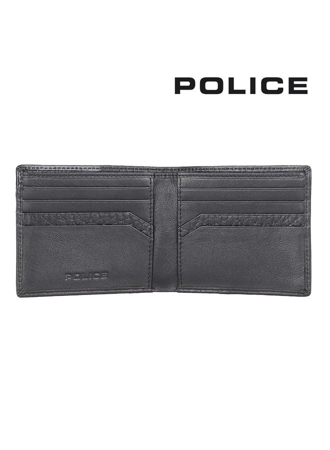 POLICE محفظة رفيعة للرجال من بوليس جومبو | محفظة جلدية مع 8 فتحات بطاقات، 2 قسم للنقود، 2 جيب داخلي - أسود | تصميم فاخر بأسلوب أسطوري - Image 3