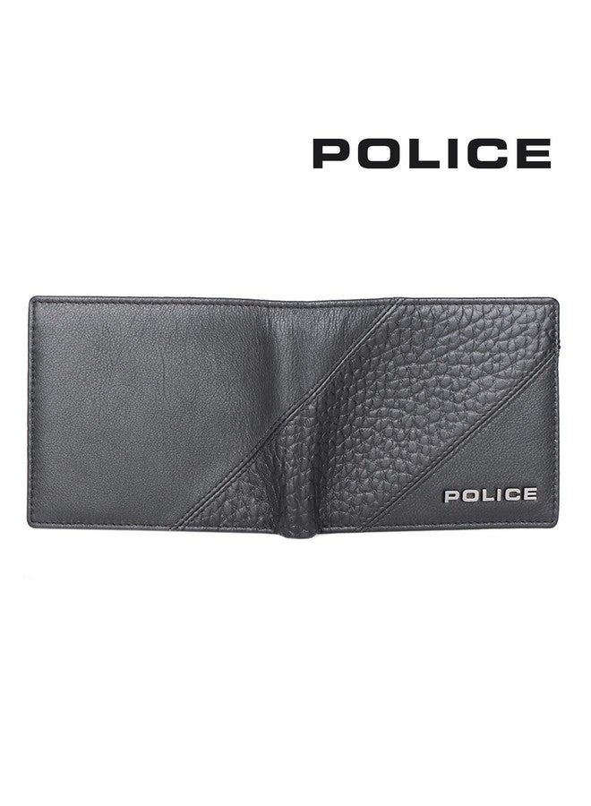 POLICE محفظة رفيعة للرجال من بوليس جومبو | محفظة جلدية مع 8 فتحات بطاقات، 2 قسم للنقود، 2 جيب داخلي - أسود | تصميم فاخر بأسلوب أسطوري - Image 4