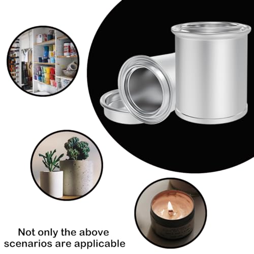 Esamploe 24 Pack Empty Metal Paint Cans with Lids, 1/4 Pint Size, 1/2 Cup Capacity Touch Up Paint Containers - Image 5