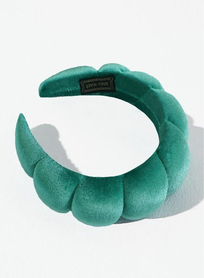 Ayesha Soft Velvet Headband for Women and Girls, Wrap Hairband for Washing Face, Shower, Makeup, Skincare, 1 Count (Pack of 1), Green - Image 5