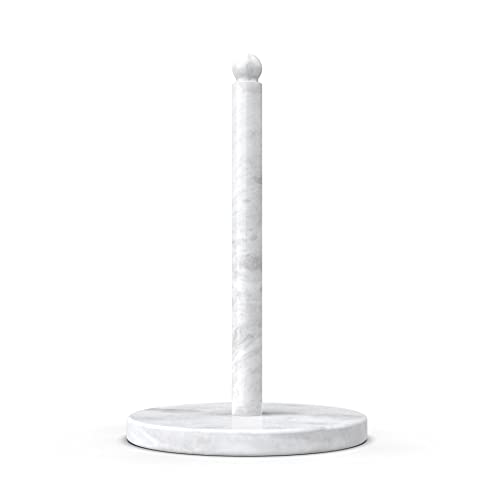 Koville African Natural Marble Paper Towel Holder Countertop, Genuine Stone Paper Towel Holder Stand for Kitchen Storage, for Standard or Jumbo-Sized Rolls(Namib Fantasy) - Image 1