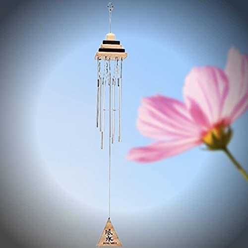 Ripe India® Feng Shui Vastu 6 Pipe Wind Chime for Balcony Window and Aluminum Wind Chime Positive Energy Silver Color 60 Cm - Image 2
