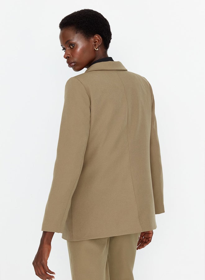 trendyol Blazer - Khaki - Regular fit - Image 5