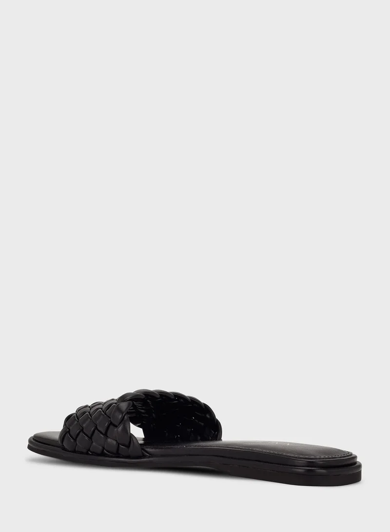 NINE WEST Pleated Flat Sandals