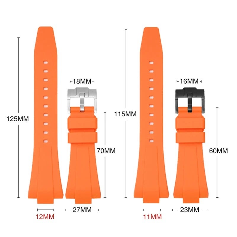 Bluejw Quick Release Silicone Watch Strap Replacement for Tissot PRX 35mm 40mm – 11mm 12mm Rubber Watch Bands for Men and Women - Image 4