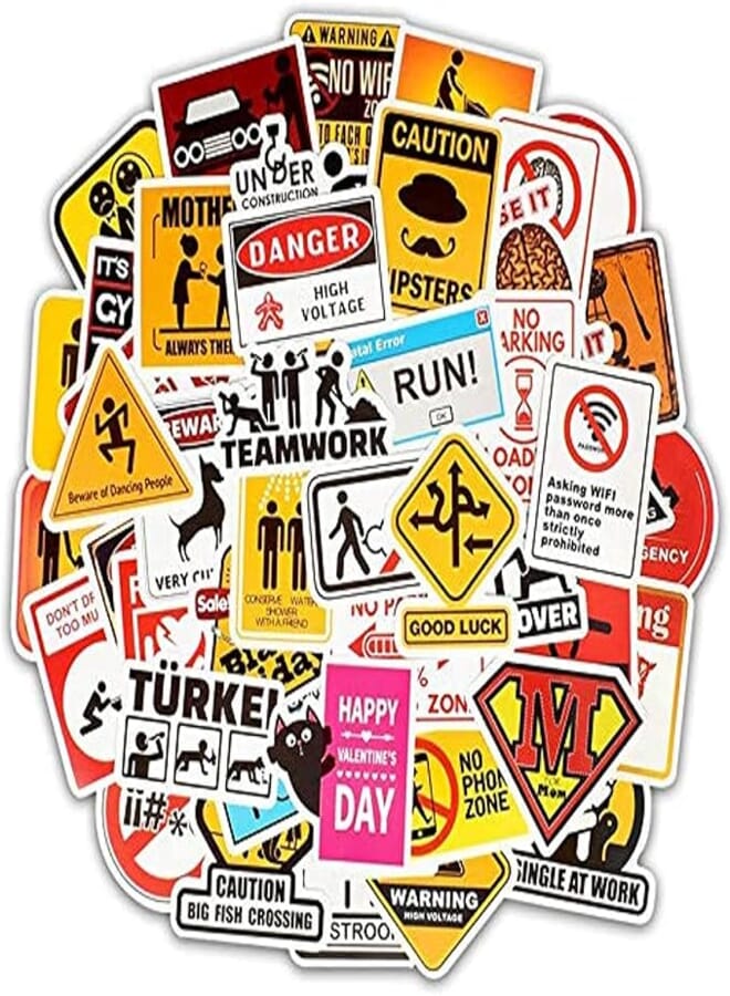 Glouper Car/Motorcycle/Laptop Decal Sticker (Set of 50 Pieces) 
