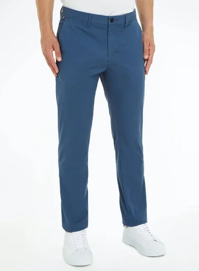 TOMMY HILFIGER Men's 1985 Collection Denton Straight Pima Chinos -  Stretch Pima cotton, Blue