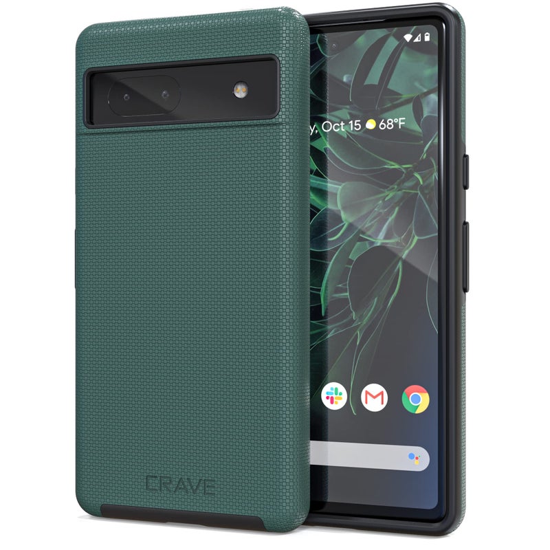 Crave for Google Pixel 7a Case, Shockproof Protection Dual Layer Case for Google Pixel 7a (6.1 inch) - Forest Green - Image 1