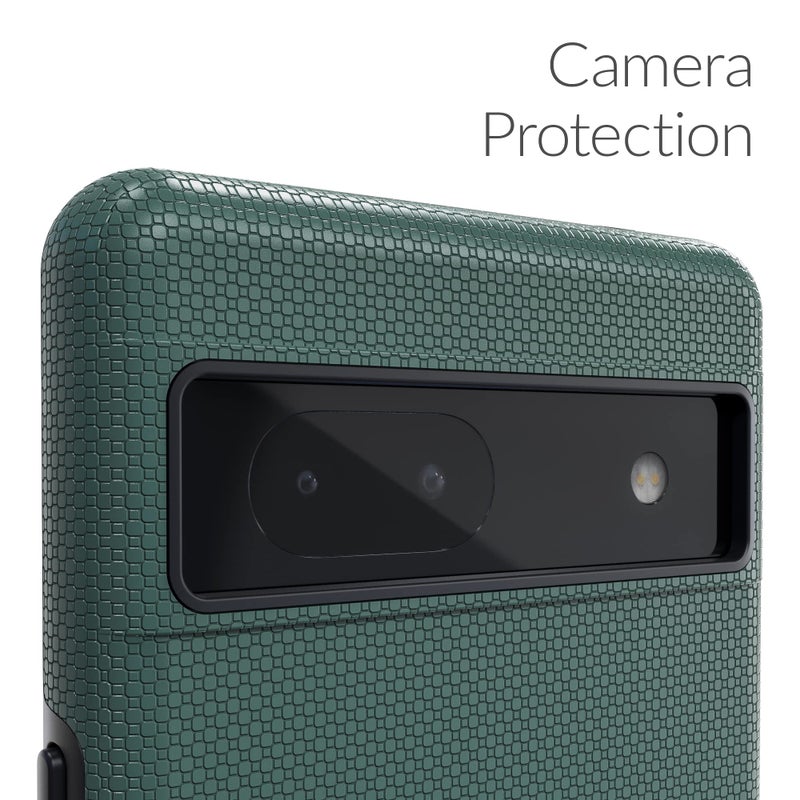 Crave for Google Pixel 7a Case, Shockproof Protection Dual Layer Case for Google Pixel 7a (6.1 inch) - Forest Green - Image 3