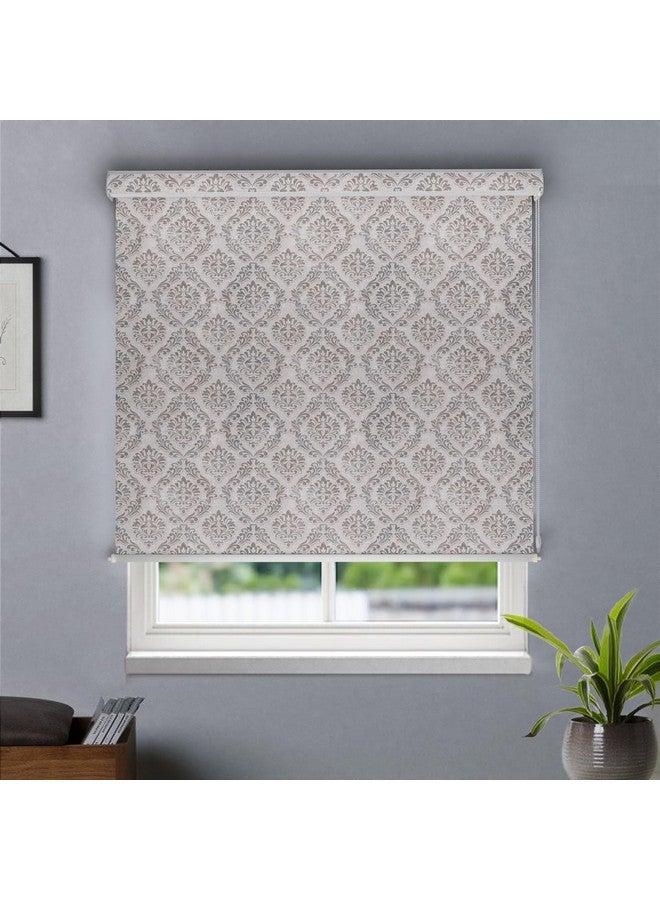 HIPPO Printed Blackout Indoor Roller Blinds for Windows Royal-Wall Design Rolling Curtains Corded Roll Up and Down Blind for Home Office (4X7 FT) - Image 1