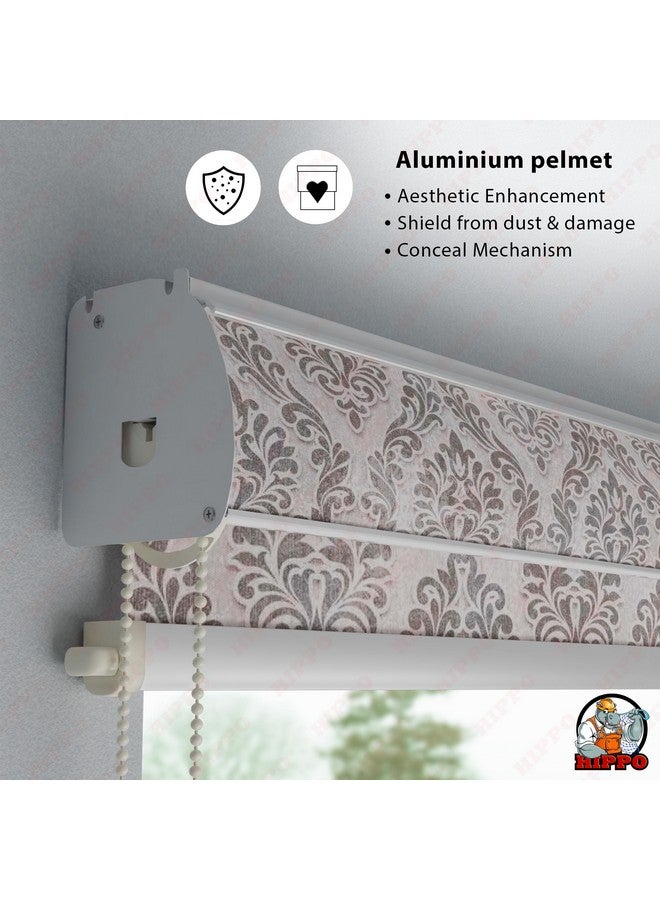 HIPPO Printed Blackout Indoor Roller Blinds for Windows Royal-Wall Design Rolling Curtains Corded Roll Up and Down Blind for Home Office (4X7 FT) - Image 3