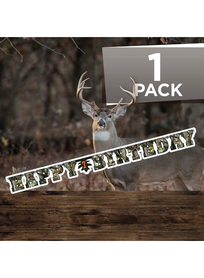 Havercamp Next Camo Happy Birthday Party Banner | 1 Count | Great for Hunter Themed Party, Camouflage, Rustic, Nature, Military, Kids Birthday Party - Image 4