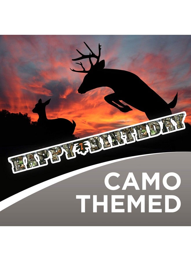 Havercamp Next Camo Happy Birthday Party Banner | 1 Count | Great for Hunter Themed Party, Camouflage, Rustic, Nature, Military, Kids Birthday Party - Image 2
