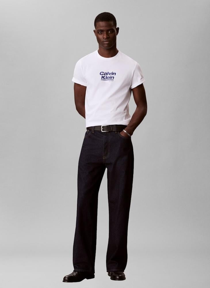 Calvin Klein Jeans Logo Graphic Crew Neck T-Shirt - Image 4