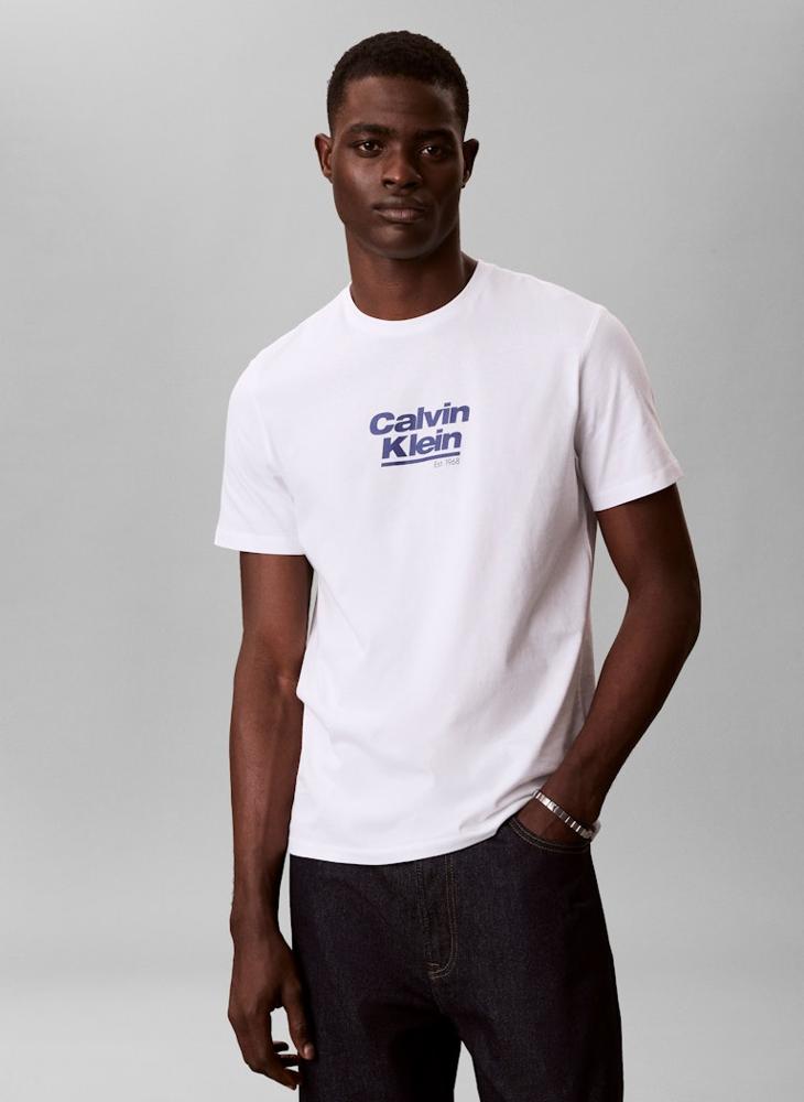 Calvin Klein Jeans Logo Graphic Crew Neck T-Shirt - Image 1