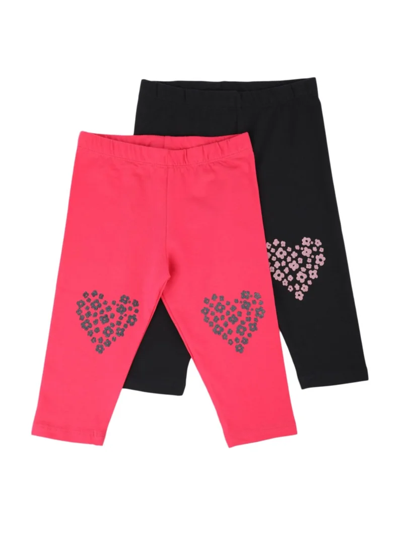 trendyol Kids 2 Pack Floral Heart Leggings