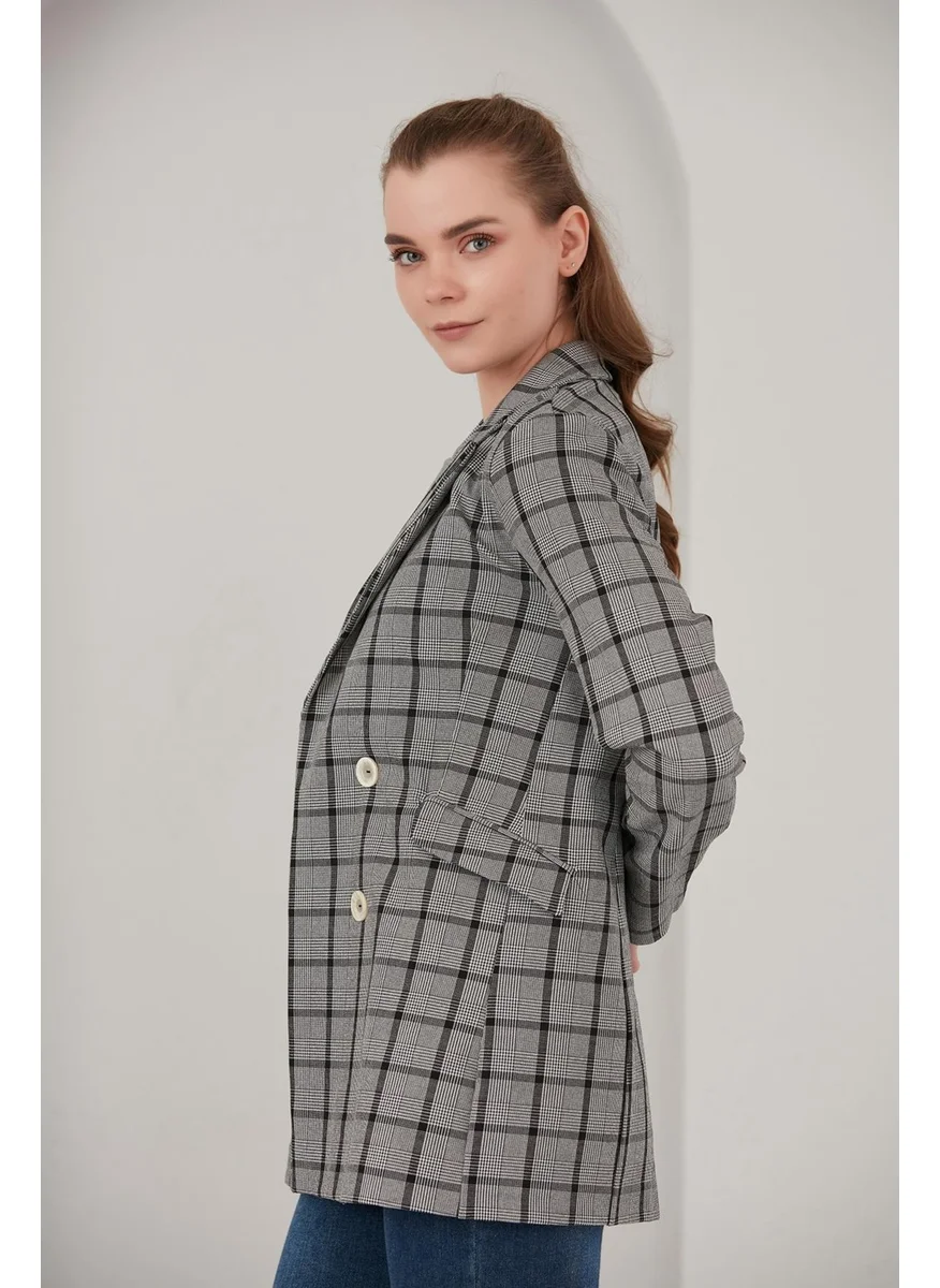 Alexander Gardi Plaid Blazer Jacket (B22-20401)