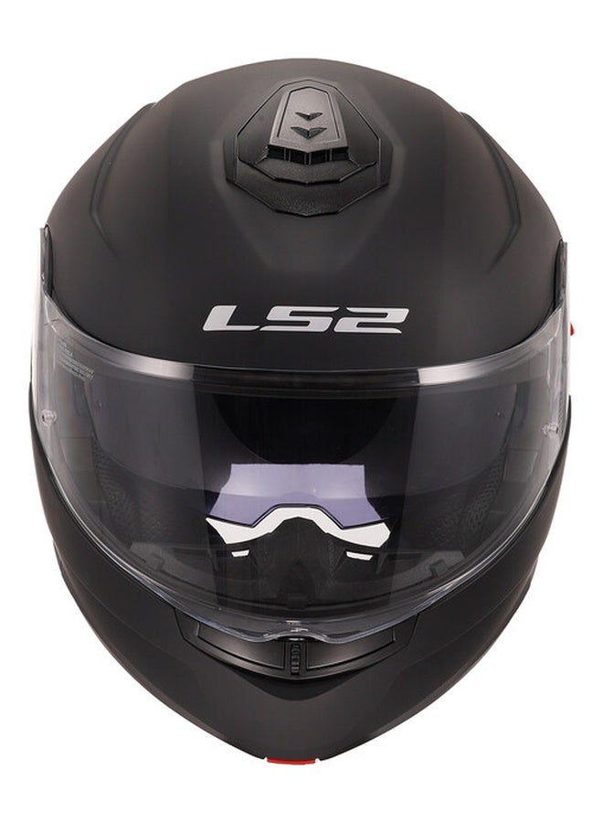 LS2 STROBE II Flip-Up Motorcycle Helmet Gloss Black Size XXL | Full Face Modular Helmet - Image 4
