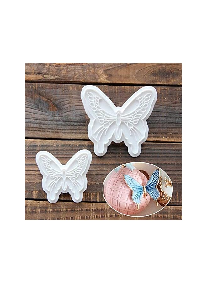S-TOP Butterfly Mold, Silicone Fondant Molds, Wedding Cake Decoration, Butterfly Decorative Pattern Silicone, Bake Cake, Chocolate Chip Cookie Moulds, 3 Pcs - Image 3