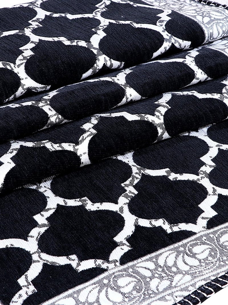 Nendle Modern Velvet Sofa Covers 3 Seater and 2 Seater Combined Sofa Seat and Back Cover|Anti-Slip Sofa Covers for Living Room (Black, Pack of 3) - Image 5
