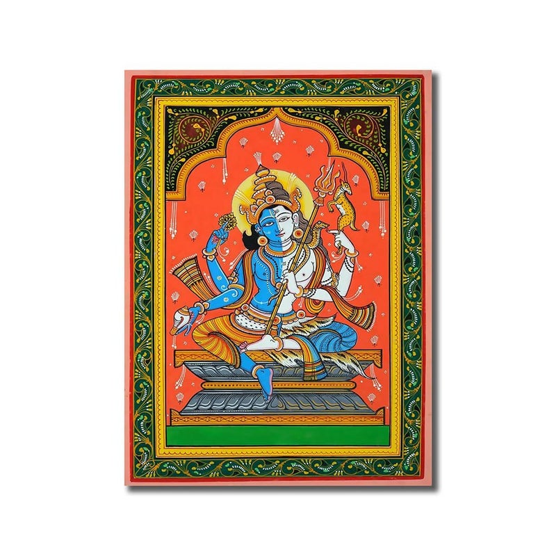 Sikhash Pattachitra Art Canvas Paintings, Harihar, Lord Shiva, Vishnu ji, Religious Art, Hindu Gods, Painting for Wall Décoration, Unframed Painting for Living room, Pooja Ghar, Size-12X9 inches. a30 - Image 4