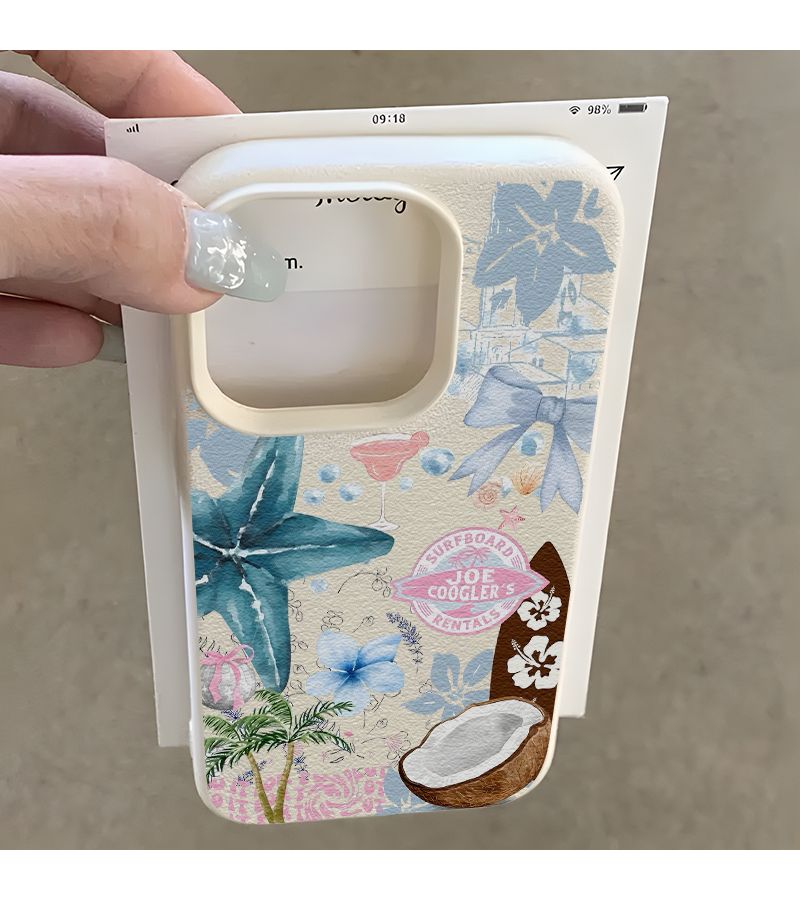 Beige Lychee Pattern UV Printed Design Anti Drop Matte Back Cover Smartphone Protective Case for iPhone 7 8 - Image 4