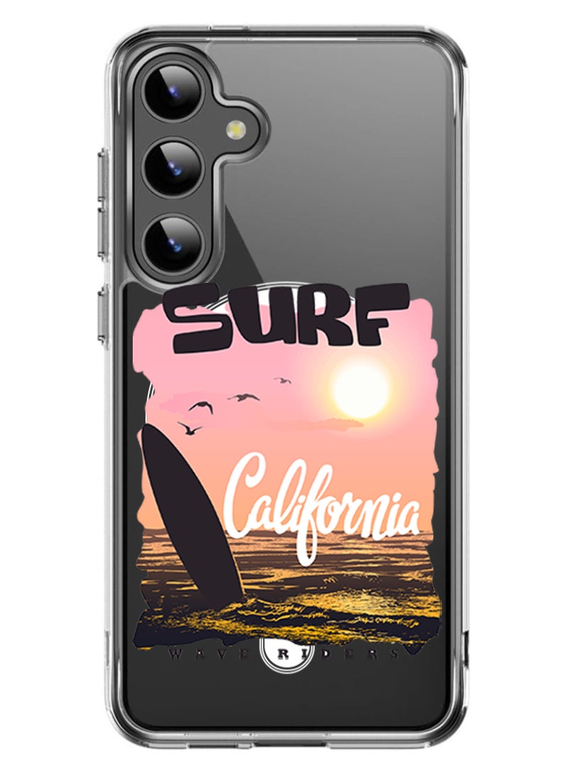 Theodor Magnetic Case for Samsung Galaxy S24 6.2-inch Compatible with MagSafe Wireless Charging, Shockproof Phone Bumper Cover Surf California copy - Image 1