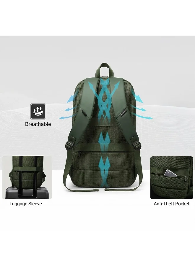Mobcos Mobcos Back Pack Green 8787TG Mobcos Back Pack Green 8787TG Waterproof Anti-Theft Laptop Backpack with USB Charging Port Apex Business Travel Backpack for Men & Women Durable Oxford Material Fits 17.3 Inch Laptop Slim Work & College Bag  | Best Price UAE