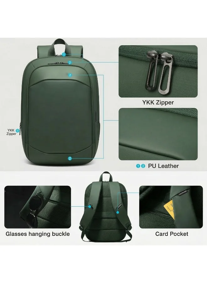 Mobcos Mobcos Back Pack Green 8787TG Mobcos Back Pack Green 8787TG Waterproof Anti-Theft Laptop Backpack with USB Charging Port Apex Business Travel Backpack for Men & Women Durable Oxford Material Fits 17.3 Inch Laptop Slim Work & College Bag  | Best Price UAE