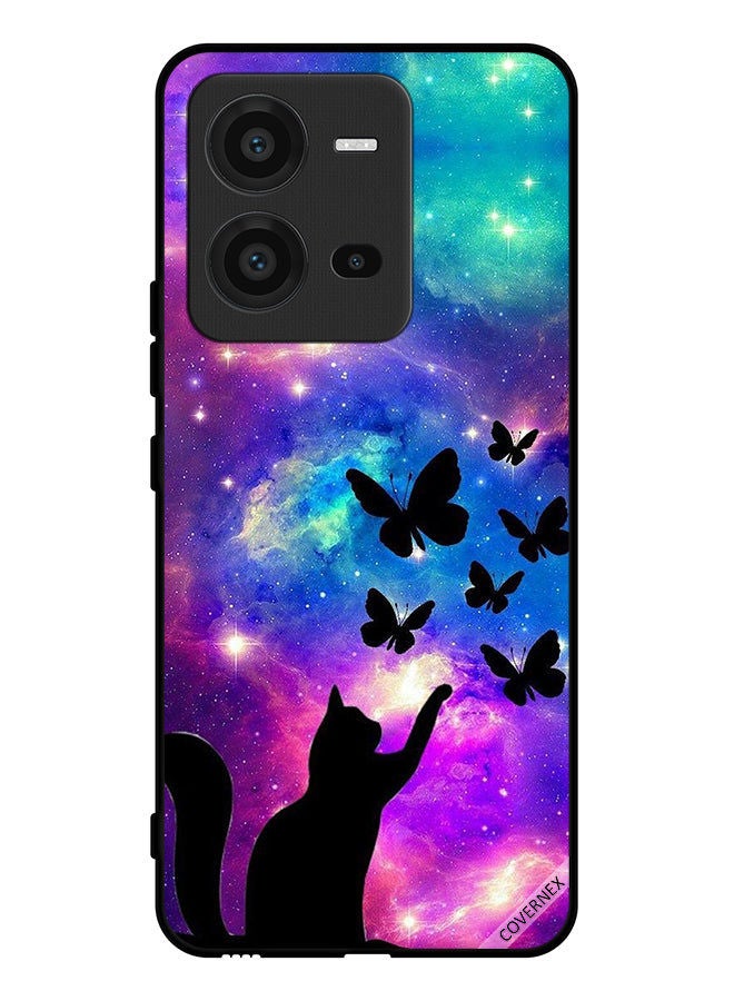 Covernex Protective Case Cover For vivo V25 Cat & Butterflies - Image 1