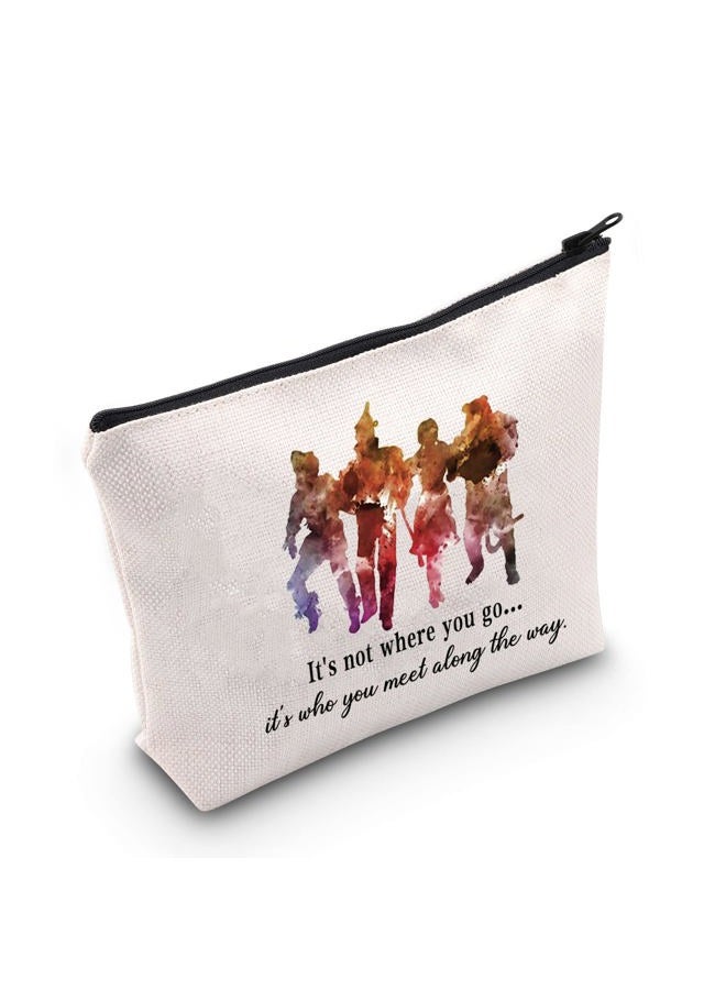 POFULL Tinman Movie Inspired Gifts Its Not Where You Go But Who You Meet Zipper Pouch Bag Dorothy Ruby Inspired Gift, Its Not Where You Go bag - Image 1