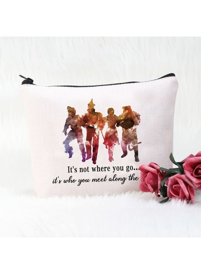 POFULL Tinman Movie Inspired Gifts Its Not Where You Go But Who You Meet Zipper Pouch Bag Dorothy Ruby Inspired Gift, Its Not Where You Go bag - Image 3