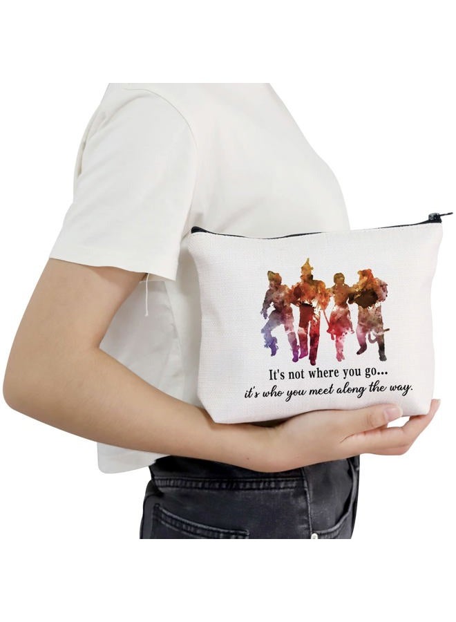 POFULL Tinman Movie Inspired Gifts Its Not Where You Go But Who You Meet Zipper Pouch Bag Dorothy Ruby Inspired Gift, Its Not Where You Go bag - Image 4