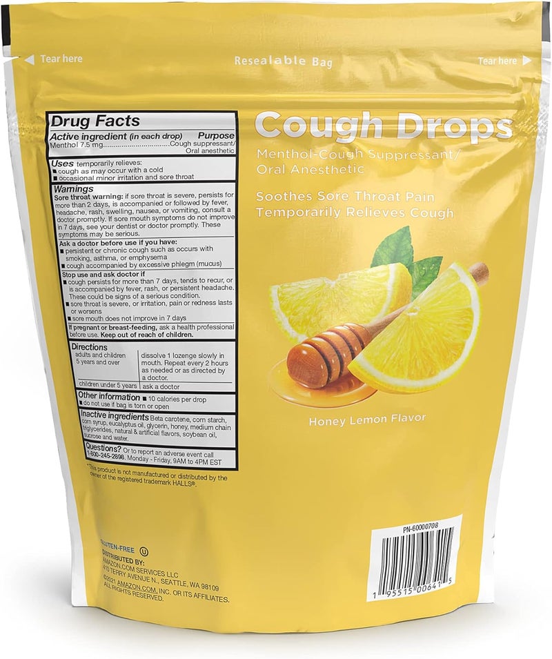 Care Honey Lemon Cough Drops 160 Count Previously SoundHealth - Image 2