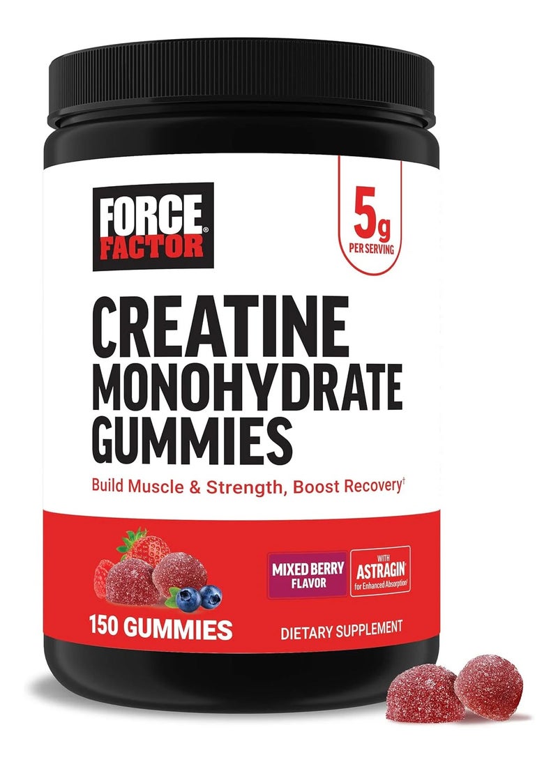 Force Factor FORCE FACTOR Creatine Monohydrate, Creatine Powder for Muscle Gain, More Strength, and Faster Workout Recovery, Clinically Studied Micronized Creatine 5g Dose Per Serving, Unflavored, 60 Servings 
