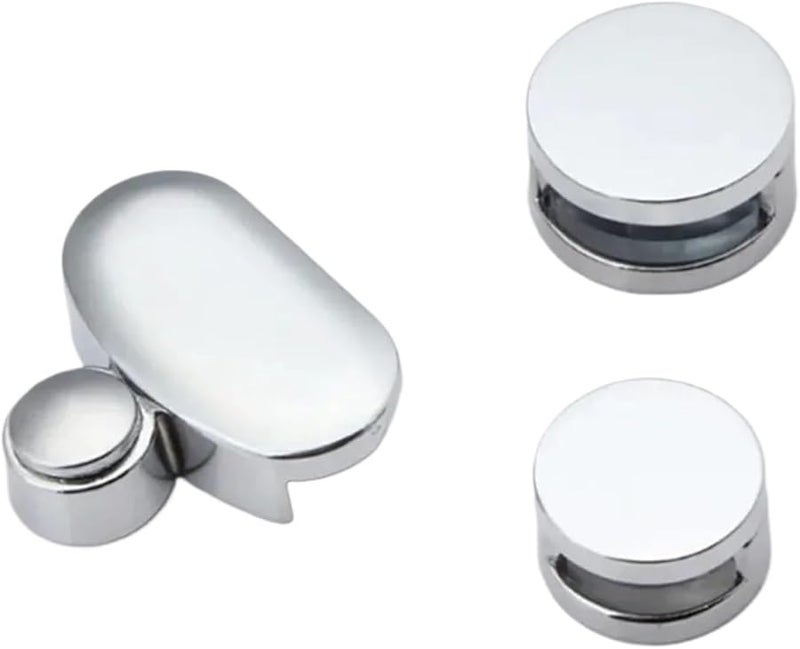 Glass Clamp Bracket For Bathroom Mirror And Advertising Plate A2 Round 20pcs - Image 2