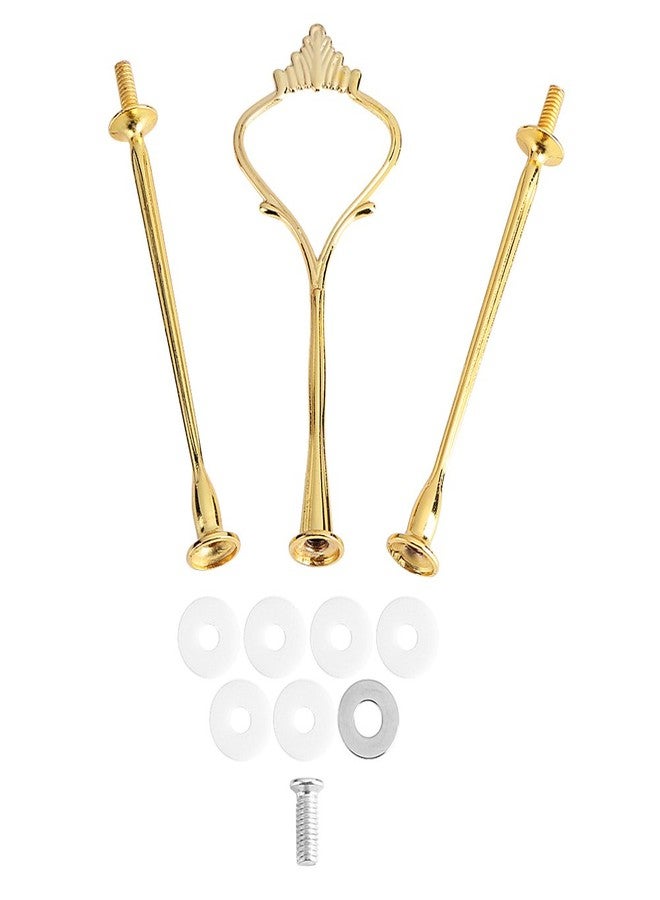 Pilipane Cake Stand Hardware Kit Tiered Tray Hardware Fittings for Cake Stand, 3 Tier Cupcake Trays Serving Stand (3 Tiers Crown Gold) - Image 1
