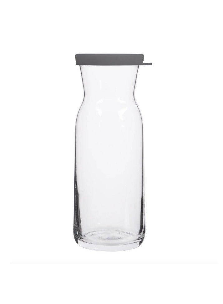 LAV Fonte Carafe – 700 ml – Clear Glass Pitcher with Grey Silicone Lid for Water, Juice & Cold Beverages  - Image 2