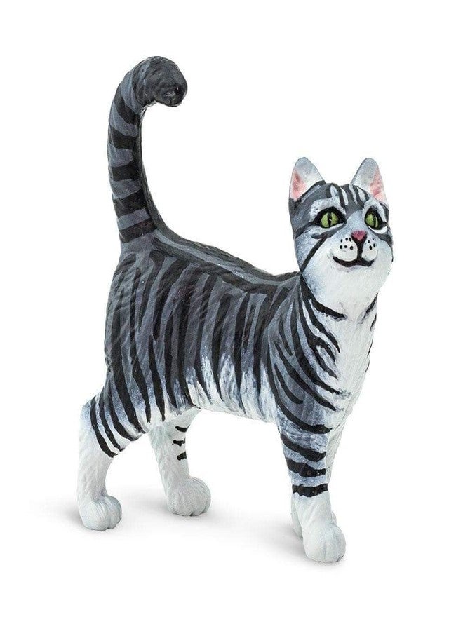 Safari Ltd. Gray Tabby Cat - Realistic 2" Cat Figurine - Educational Toy for Boys, Girls, and Kids Ages 3+ - Image 1
