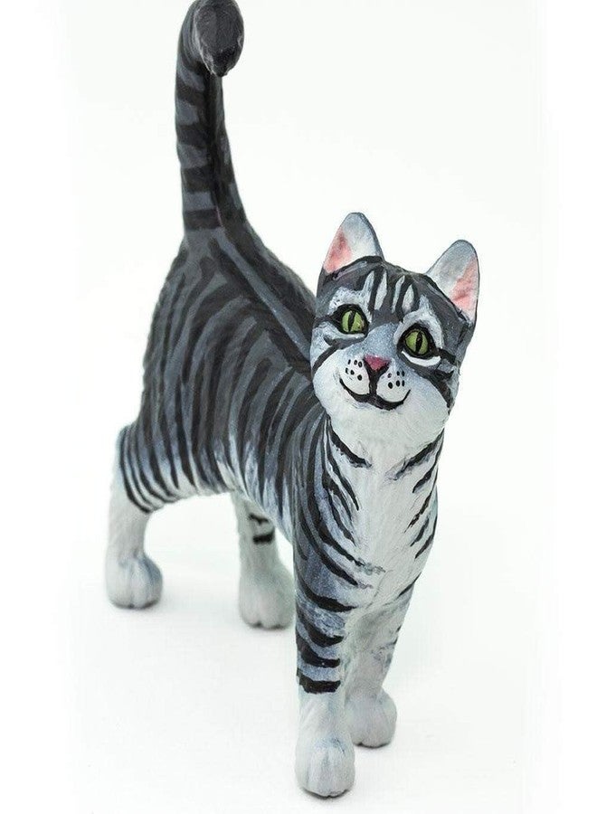 Safari Ltd. Gray Tabby Cat - Realistic 2" Cat Figurine - Educational Toy for Boys, Girls, and Kids Ages 3+ - Image 3