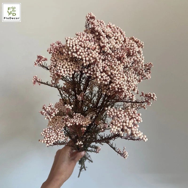 Bluejw High Quality Real Touch Mini Rice Flower Dried Preserved Flower Bouquet - Natural Dried Plants Stems Eternal Home Decor - Image 5