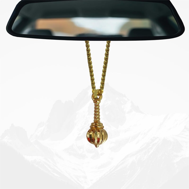 Auto Elements Hanuman Ji Gada Metal Car Hanging Ornament, Maruti Hanging Decor accesories Idol for Car - Image 1
