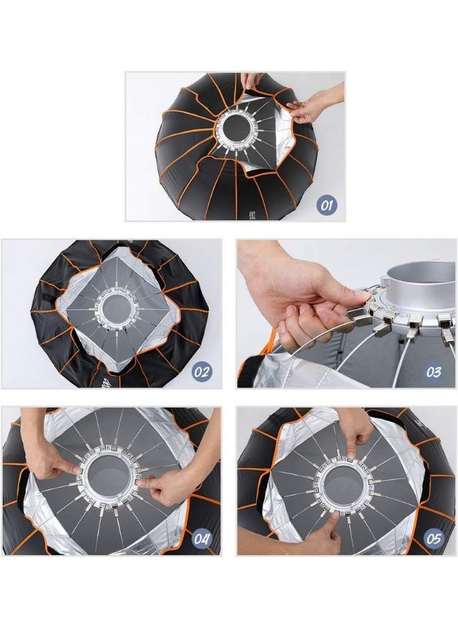 Godox - Godox QR-P70 70cm Parabolic Softbox with Bowens Mount – Quick Release Design, Inner & Front Diffusers, Fabric Grid – For SL60W, VL150, UL150, SL150WII, SZ150R - Image 1
