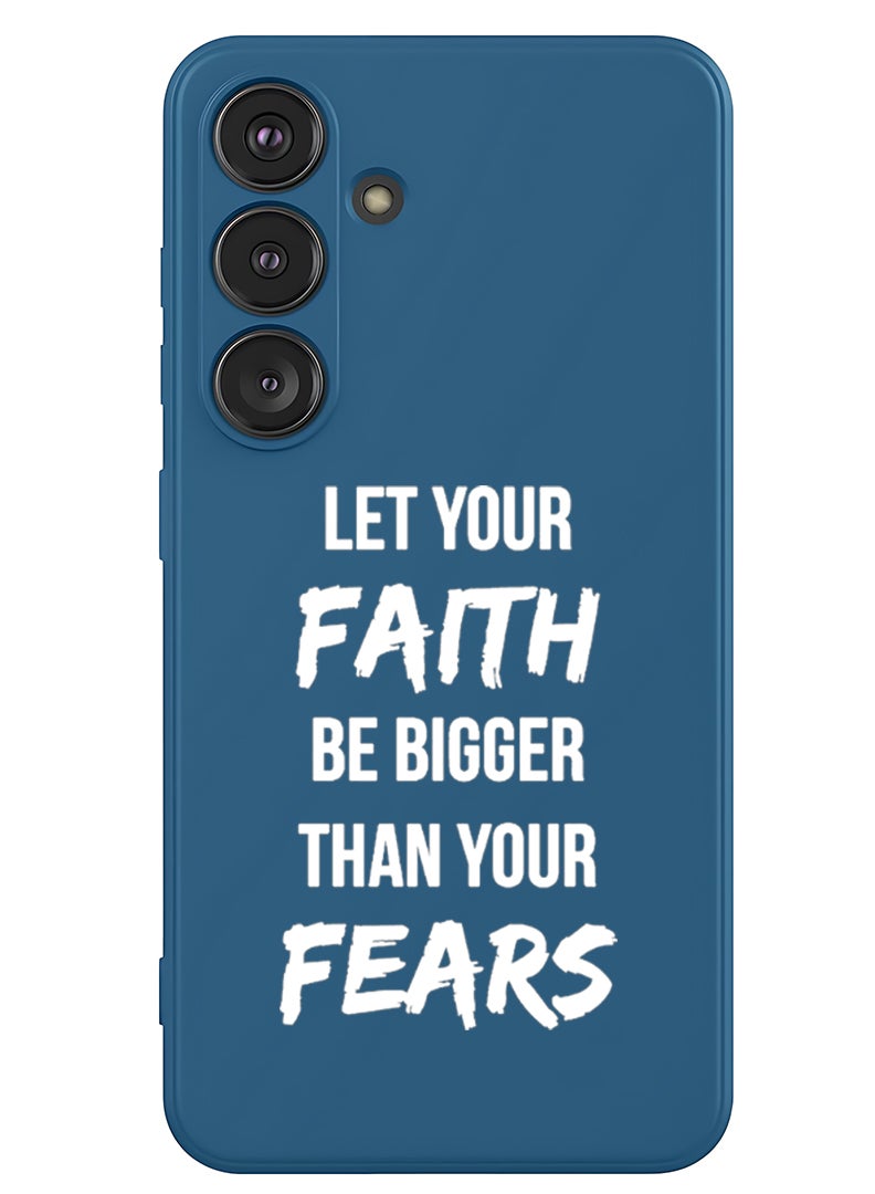 Theodor Protective Slim Fit Case Liquid Silicone Cover with Full Body Protection Anti-Scratch Shockproof Case For Samsung Galaxy S25 Plus (Blue) - let-your-faith - White - Image 1