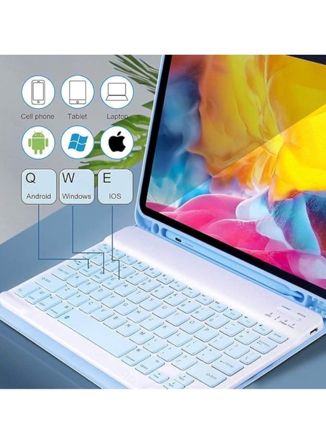 غطاء متوافق لسامسونج جالاكسي تاب A9 بلس 2023 (SM-X216/X210) مع لوحة مفاتيح وفأرة، غطاء لوحة مفاتيح قابل للفصل بقوة مغناطيسية مع دعامة قلم - Image 2