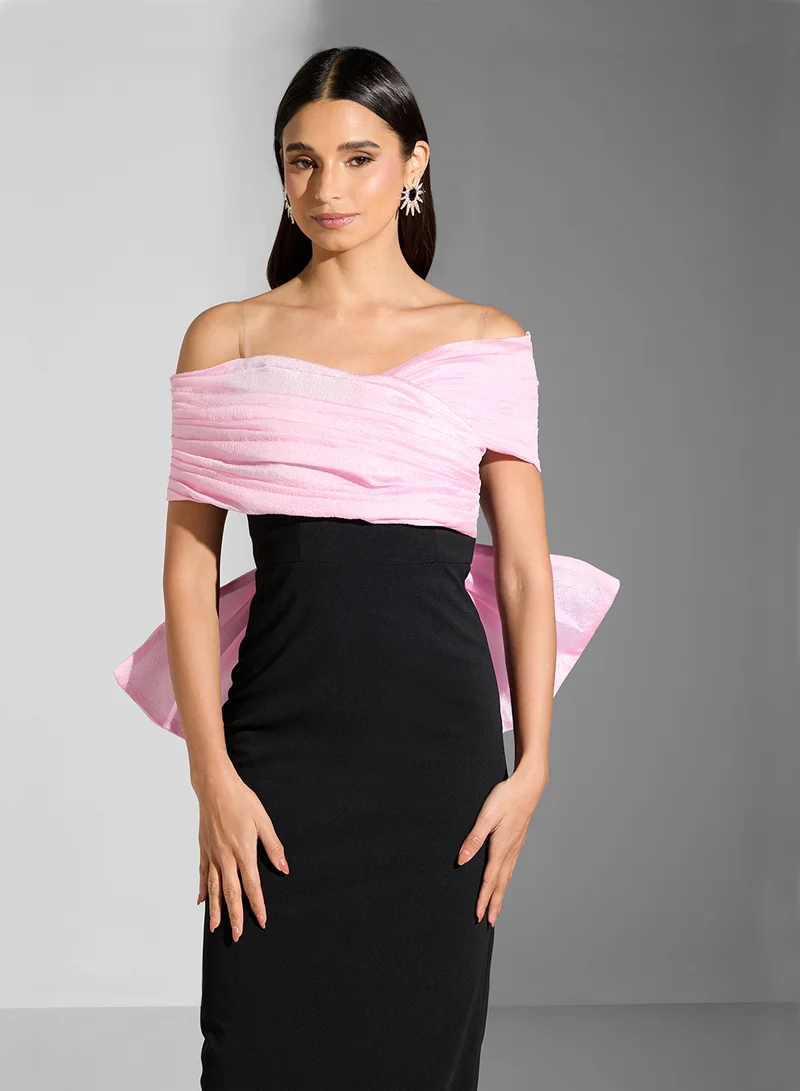 Namshi x Bow Back Maxi Dress