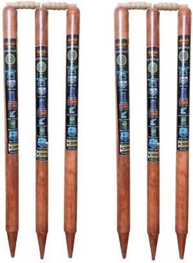 Ankaro Cricket Wooden Stump Set,Wooden Wicket Set,Cricket Stump Set,Cricket Stumps Wooden- 6 Wickets… - Image 4